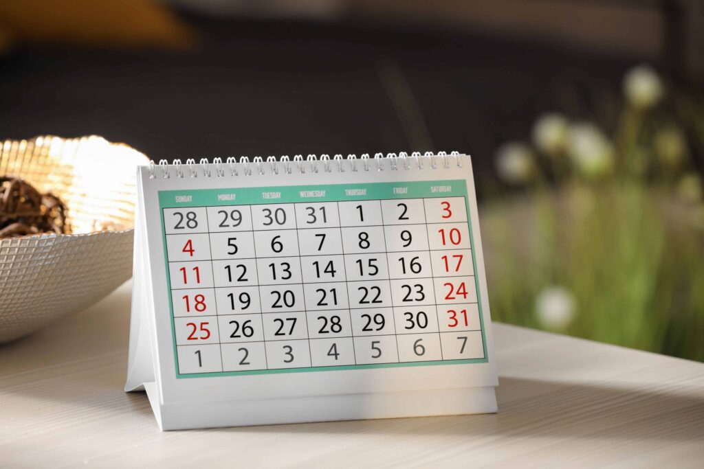 calendario fasi ciclo mestruale
