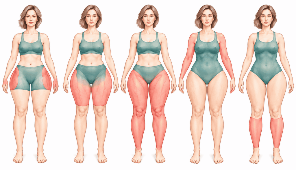 tipi di lipedema schema